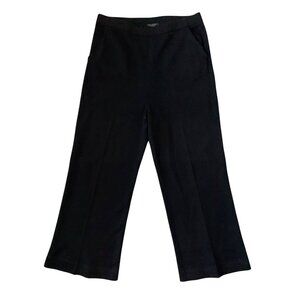 St. John Caviar Black Wide-Leg Pants Size 10